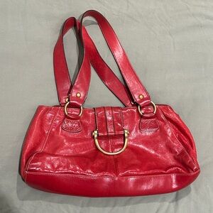 Elegant Red Leather Women's Bag